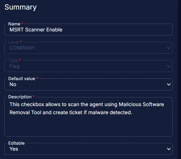 MSRT Scanner Enable